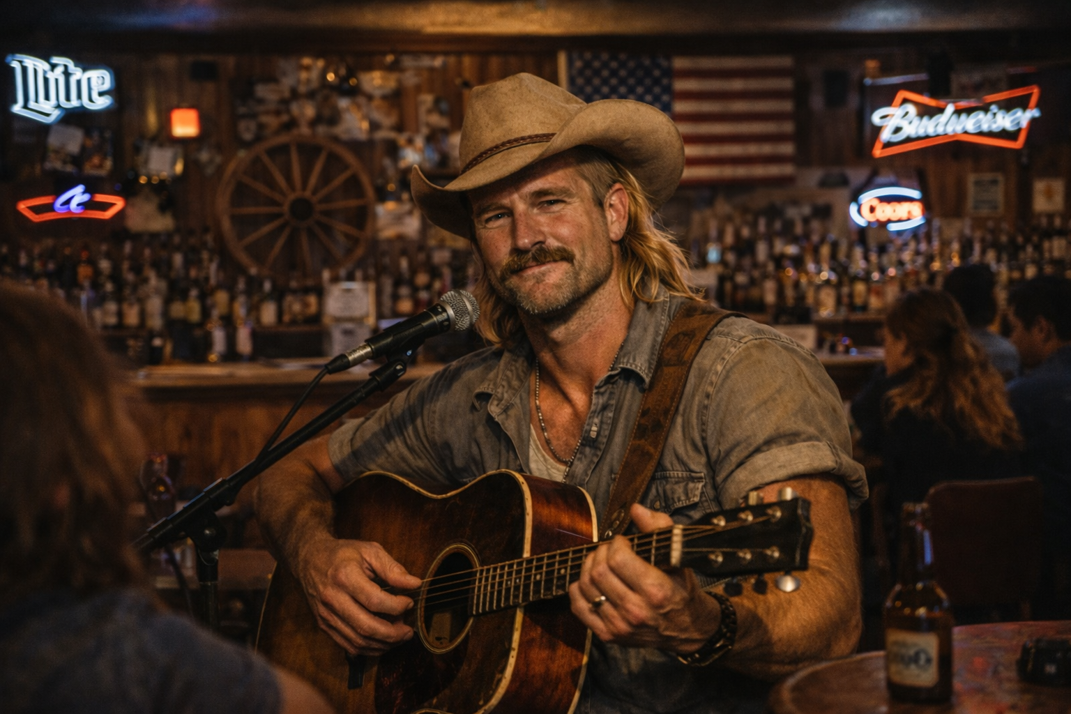 Joel at a honky tonk